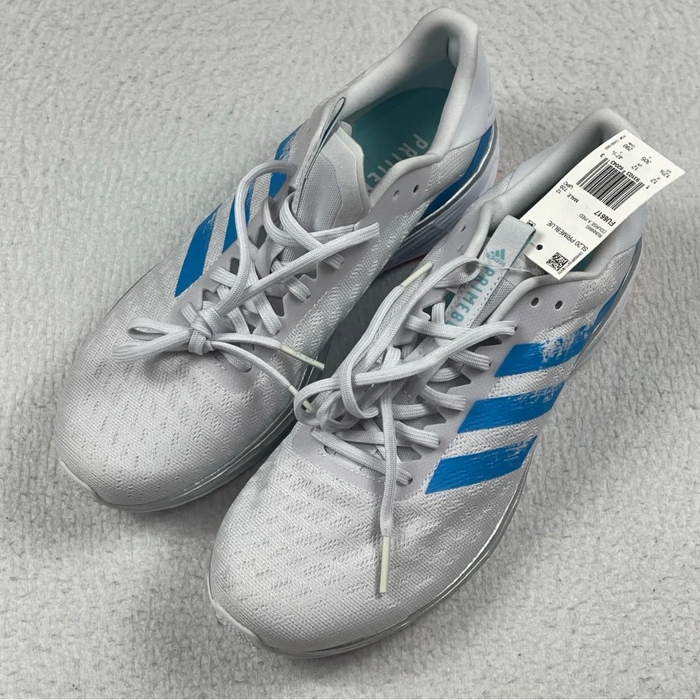 Adidas SL20 Primeblue Running Shoes Mens 12.5 White‎ Blue FU6617 Lightstrike